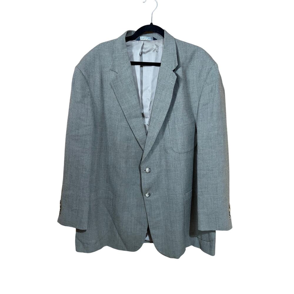 Lands End vintage 100% wool sport coat men's 46R made in USA blazer suit coat